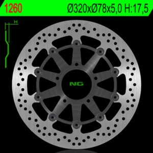 Disco de freno NG BRAKES redondo flotante 1260G