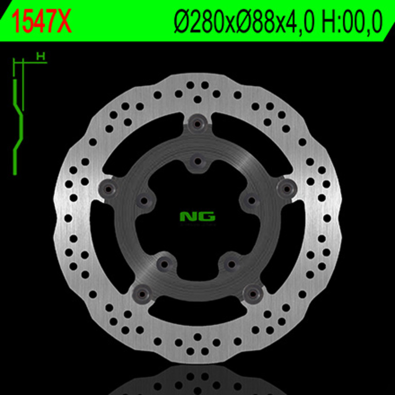 Disco de freno NG BRAKES ondulado flotante 1547X