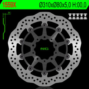 Disco de freno NG BRAKES ondulado flotante 1559X