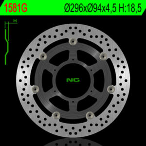 Disco de freno NG BRAKES redondo flotante 1581G