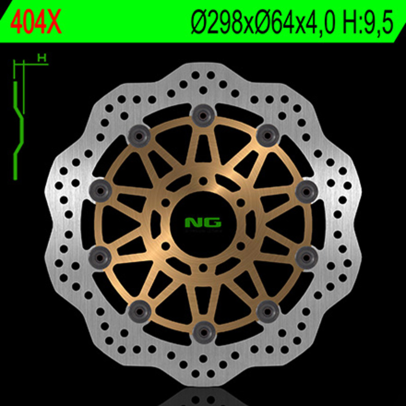 Disco de freno NG BRAKES ondulado flotante 404X