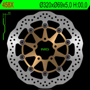 Disco de freno NG BRAKES ondulado flotante 458X