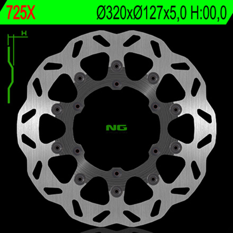 Disco de freno NG BRAKES ondulado flotante 725X