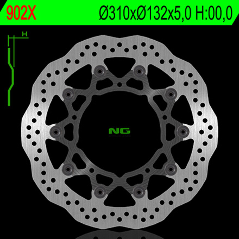 Disco de freno NG BRAKES ondulado flotante 902X