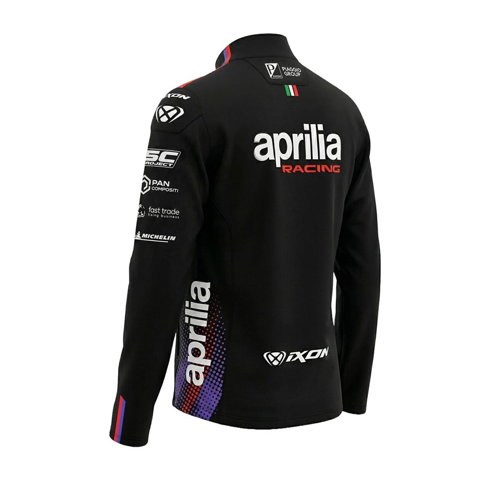 CHAQUETA IXON SW1 APRILIA 26 NEGRO/VIOLETA/ROJO FLUO