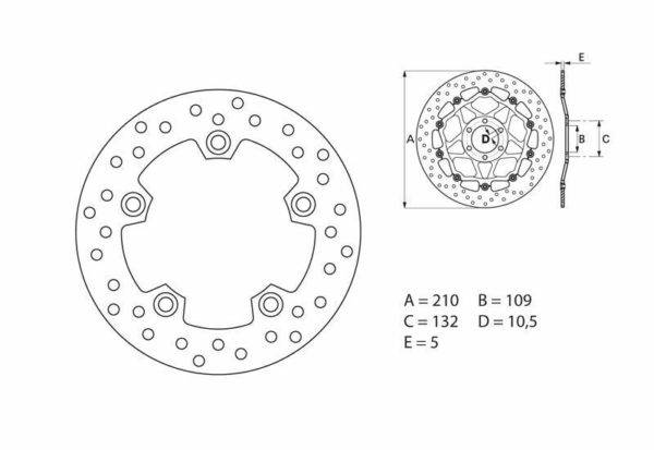 Disco de freno Brembo 68B40727