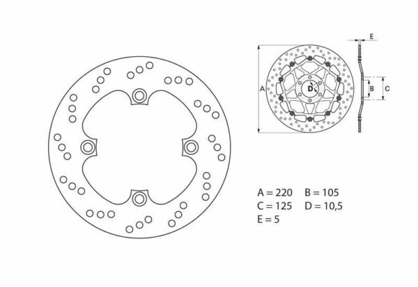 Disco de freno Brembo 68B40749