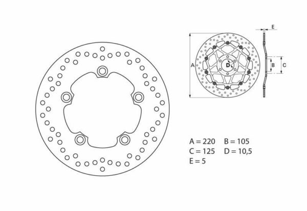 Disco de freno Brembo 68B40750