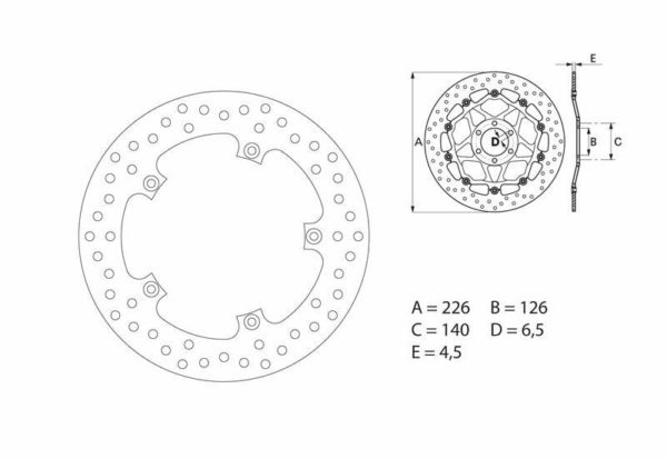 Disco de freno Brembo 68B40751