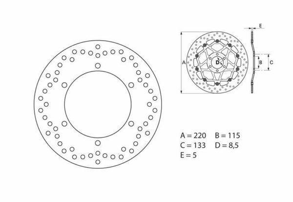 Disco de freno Brembo 68B40755