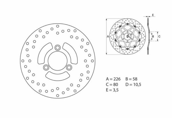 Disco de freno Brembo 68B40757