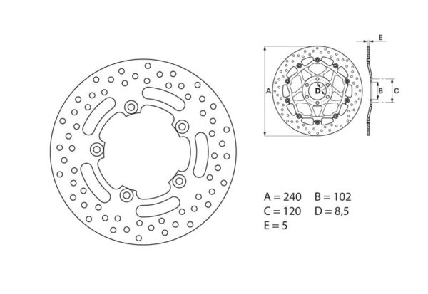 Disco de freno Brembo 68B40760