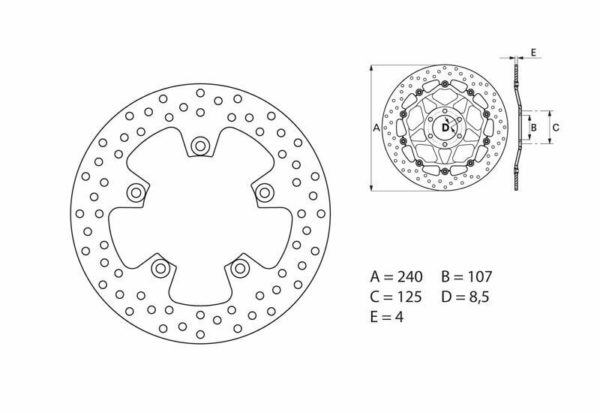 Disco de freno Brembo 68B40768