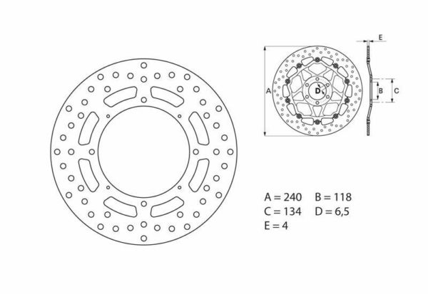 Disco de freno Brembo 68B40769