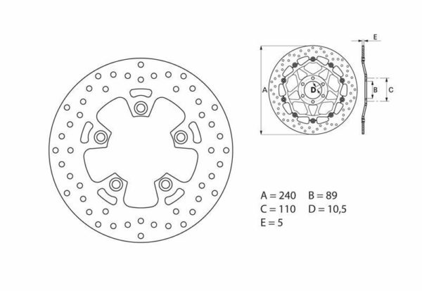 Disco de freno Brembo 68B40771