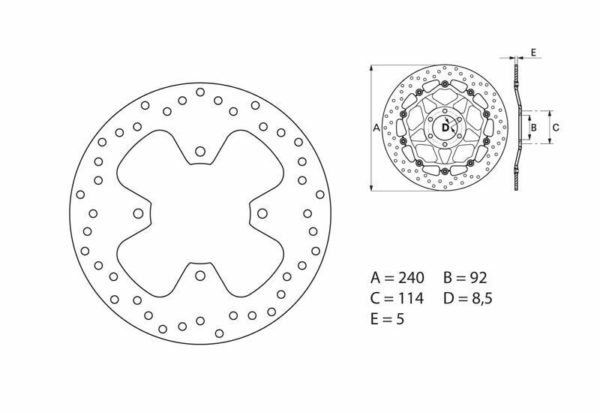 Disco de freno Brembo 68B40778