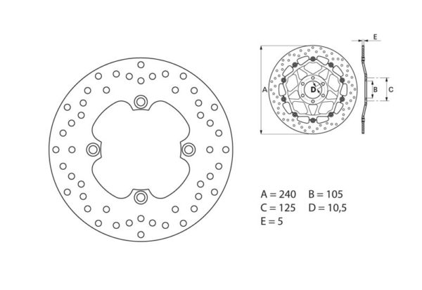 Disco de freno Brembo 68B40780