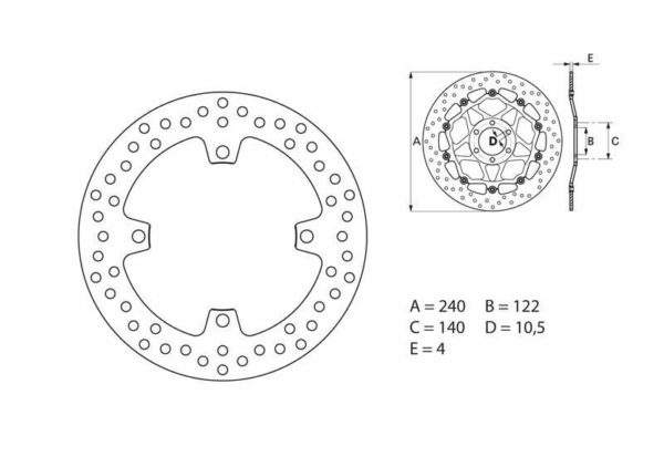 Disco de freno Brembo 68B40788