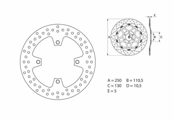 Disco de freno Brembo 68B407A3