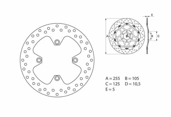 Disco de freno Brembo 68B407A4