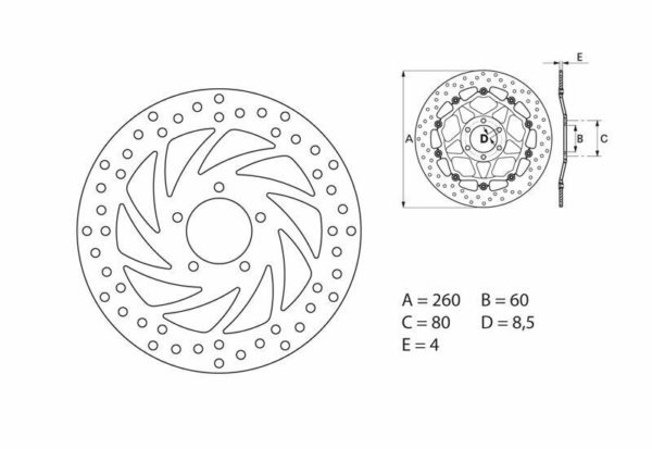 Disco de freno Brembo 68B407B0