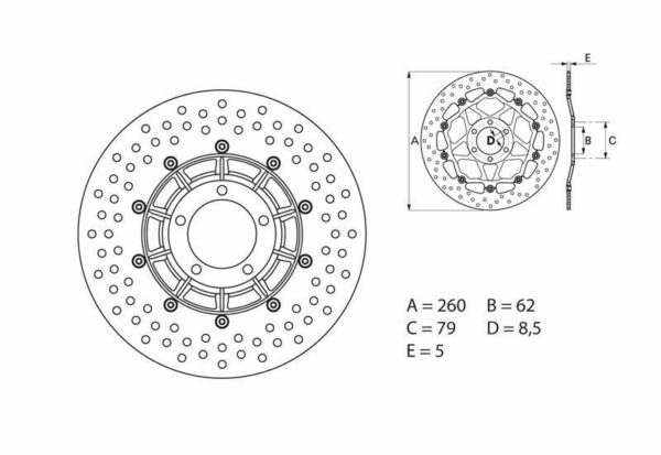 Disco de freno Brembo 68B407B1