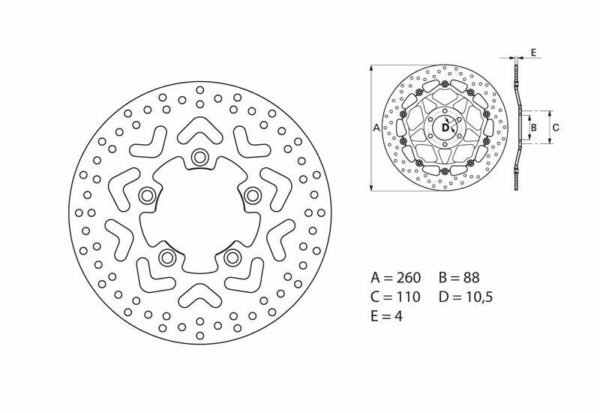 Disco de freno Brembo 68B407B2