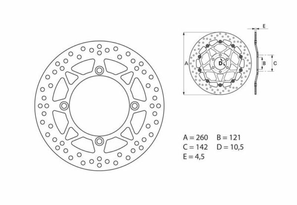 Disco de freno Brembo 68B407B5