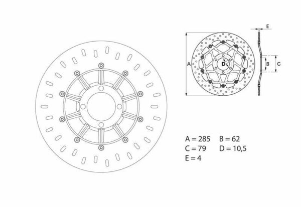 Disco de freno Brembo 68B407D2