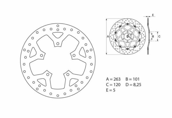 Disco de freno Brembo 68B407D9