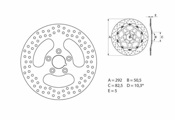 Disco de freno Brembo 68B407E0