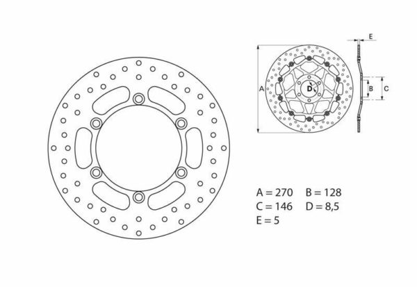 Disco de freno Brembo 68B407E6