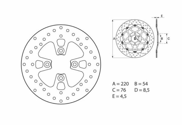 Disco de freno Brembo 68B407G3