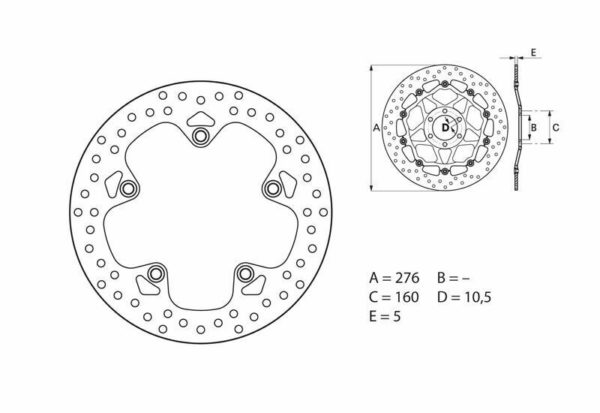 Disco de freno Brembo 68B407G9