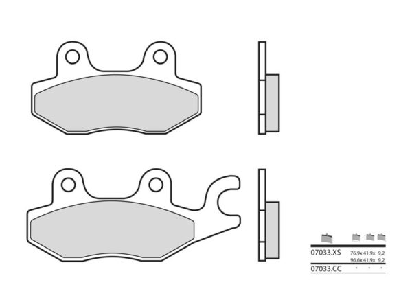 Pastillas de freno sinterizadas Brembo 07033XS