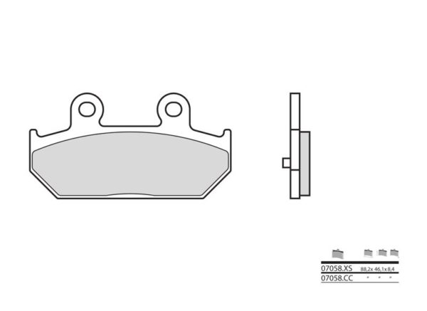 Pastillas de freno sinterizadas Brembo 07058XS