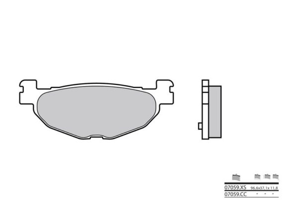 Pastillas de freno sinterizadas Brembo 07059XS