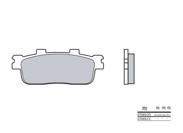 Pastillas de freno sinterizadas Brembo 07069XS