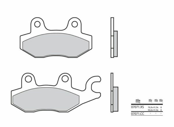 Pastillas de freno sinterizadas Brembo 07071XS