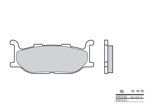 Pastillas de freno sinterizadas Brembo 07073XS