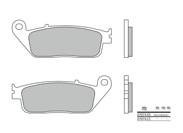 Pastillas de freno sinterizadas Brembo 07074XS