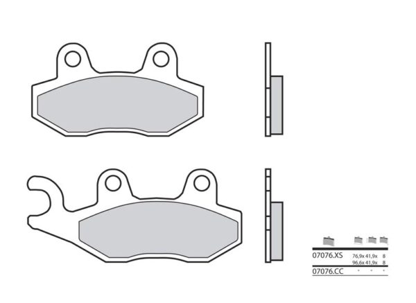 Pastillas de freno orgánicas Brembo 07076