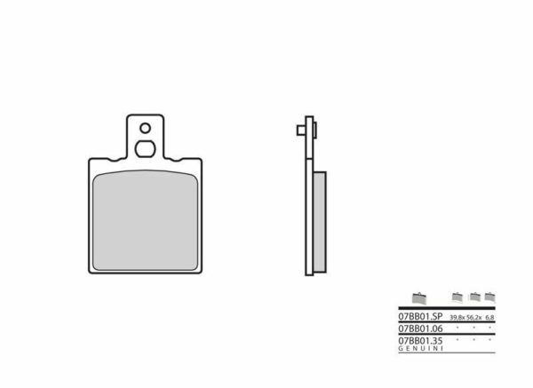 Pastillas de freno sinterizadas Brembo 07BB01SP