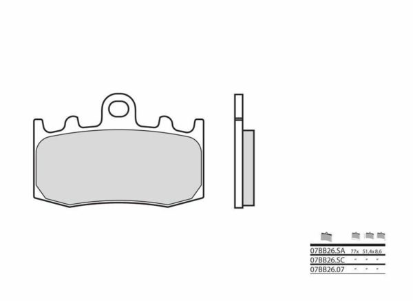 BREMBO Street Pastillas de Freno de Metal Sinterizado - 07BB26SA