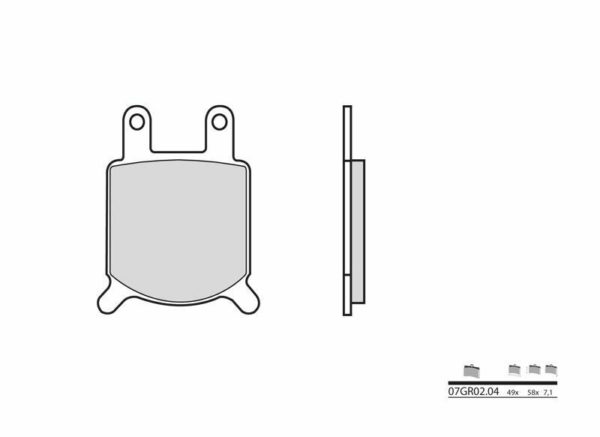 Pastillas de freno orgánicas Brembo 07GR0204