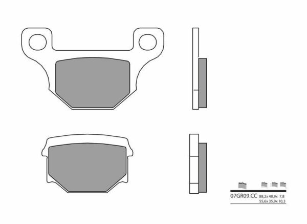 Pastillas de freno BREMBO Street Carboxicerámicas - 07GR09CC