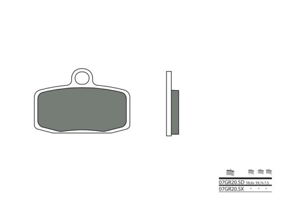 Pastillas de freno sinterizadas Brembo 07GR20SD