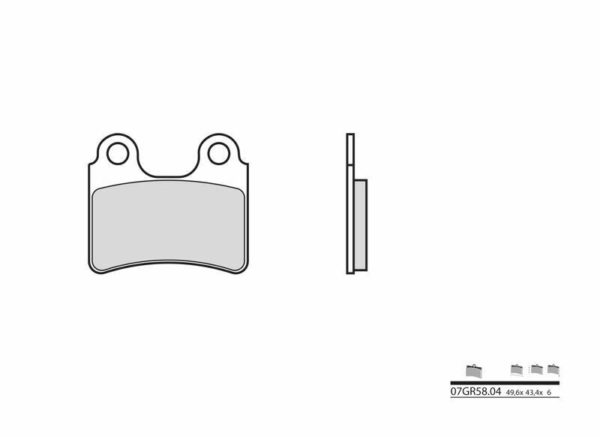 Pastillas de freno orgánicas Brembo 07GR5804