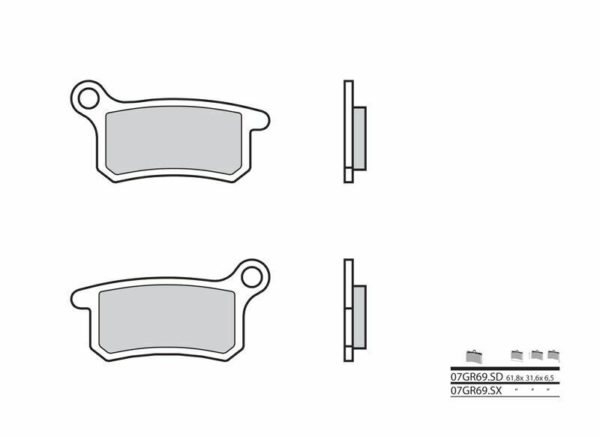 Pastillas de freno sinterizadas Brembo 07GR69SD