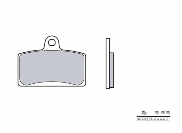 Pastillas de freno sinterizadas Brembo 07GR72SA